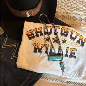 Brixton Willie Nelson White Graphic Tee